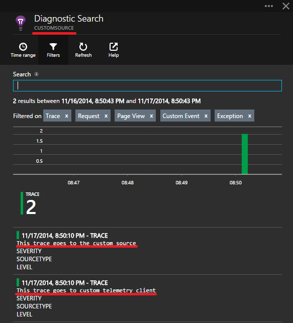 CustomSource events